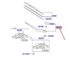 TOYOTA PRIUS W5 Heckklappen-Fensterwischerarm 8524147050 NEU ORIGINAL
