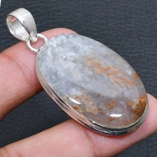 Moss Agate Gemstone Handmade  Jewelry Pendant 1.89" i623