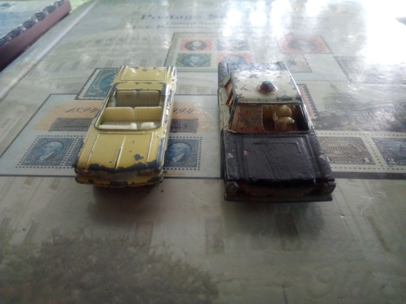 1960's Lesney Ford Galaxy And Pontiac Convertible 