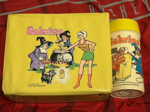 Vintage Sabrina The Teenage Witch 1972 Vinyl Aladdin Lunchbox With Thermos