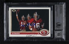 BAS 1991 Upper Deck Joe Montana #54 BGS Authentic Auto HOF 0h1