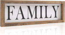 Wooden Family Sign, Wood Frame Family Wall Decor, Rustic Decorative Signage Plaq