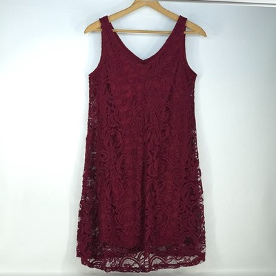 Ronni Nicole Sleeveless Lace Sheath Dress Womens 10 Lined Coquette Fairy Romance