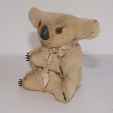 Vintage Australian Koala Bear Souvenir Toy with real fur - Circa 1970's