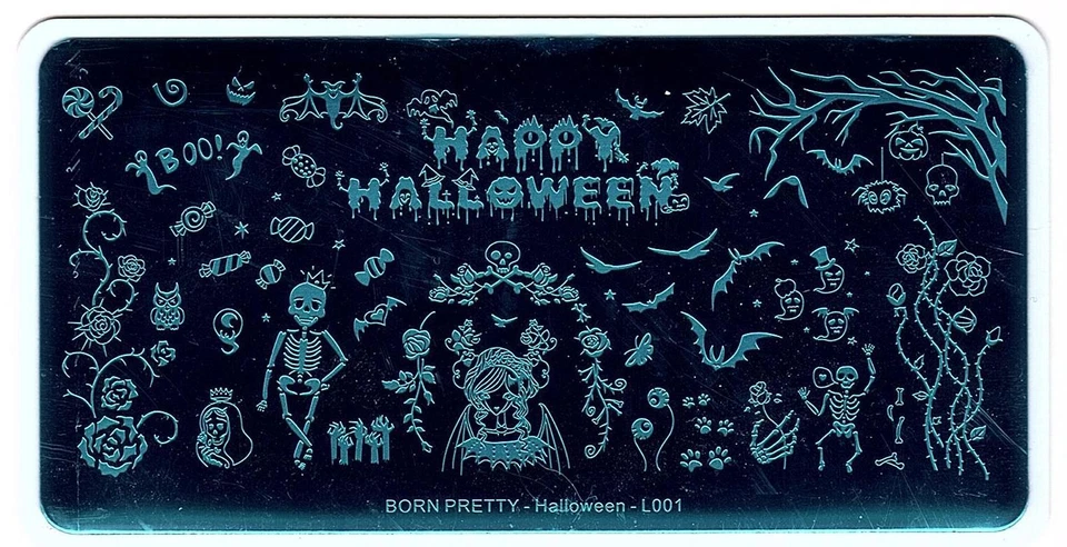 Halloween Arte en Uñas Manicura Decoración Estilos Estampado Placa Kit de Transferencia de Imagen Foto 2 de 4