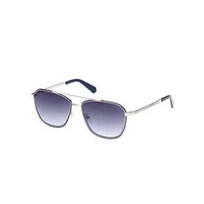 Guess GU00046 10W Blue  Silver Metal Aviator Sunglasses Frame 56-16-145