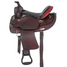 Premium Leather Western Barrel Racing Horse Saddle Tack Set Size 14" to 18"