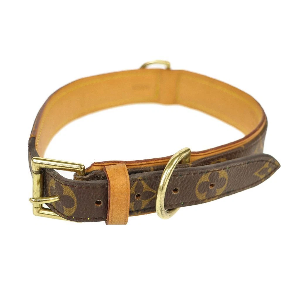 LOUIS VUITTON Baxter M58070 Dog Collar GM 45cm-55cm Large Dog | eBay 