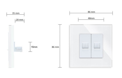 Interruptor de luz táctil enchufes interruptor de cambio regulador UP vidrio Luxury-Time - Imagen 128 de 142
