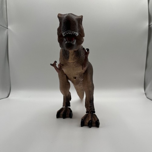 Dinosaur T-Rex Toy Figure Realistic Details Brown Kids Sound Movement - Picture 2 of 8