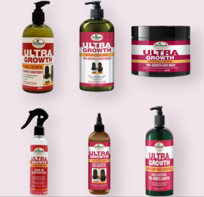 Difeel UltraGrowth mit Basilikum & Rizinusöl/Shampoo/Conditioner/Spray/Maske/Sets UK