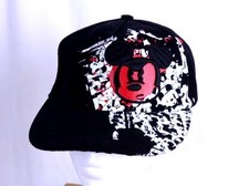 Disney Parks Graffiti Angry Mickey Mouse Hat Cap Youth Kids Size Fitted Cotton
