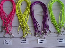 Vegan friendly braided necklaces asst. colors mix and match 5 piece min.