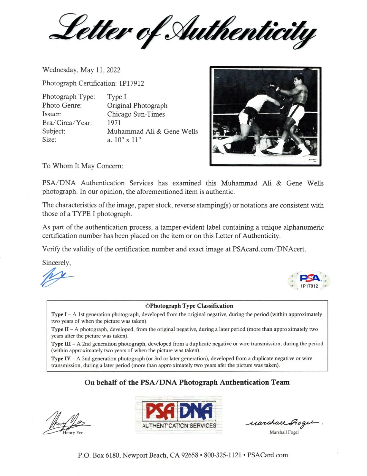 MUHAMMAD ALI IN RING SPARRING 1 1971 LARGE PHOTO ORIGINAL TYPE I PSA/DNA LOA - 画像3/3