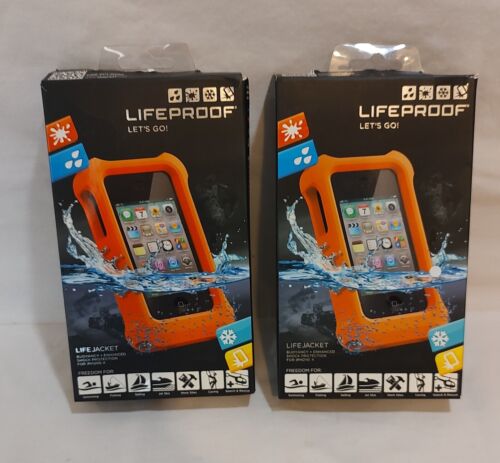 LifeProof Float Life Jacket Cases for iPhone 4/4S - 2 items - Orange - NEW