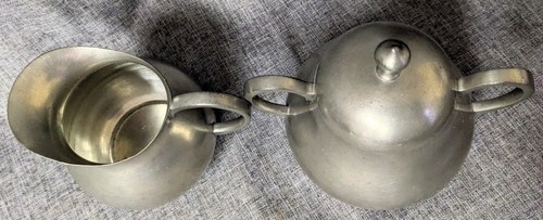 Set crema e zucchero peltro KDM Tiel Royal Holland vintage - Foto 6 di 7