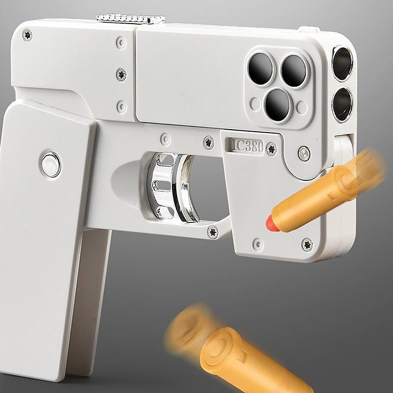 Folding Mobile Phone Pistol with Bullet Folding Toy Gun iPhone Shape ...
