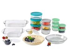 ANCHOR HOCKING ~ 30 Piece ~ Food Storage Containers & Baking Dishes ~ Glass