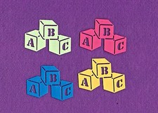 BABY BLOCKS toys die cuts scrapbook cards