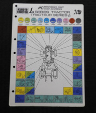 Tableau De Maintenance Du Tracteur GENUINE Kubota L2250 L2550 L2850 1985-1992