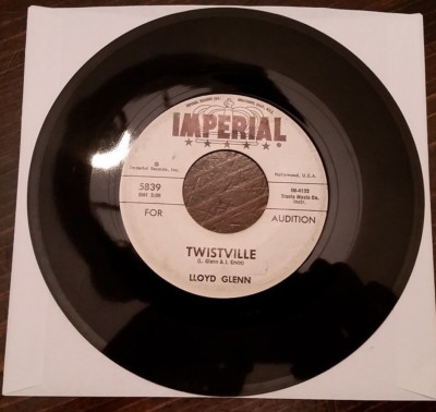 Rare R&B Soul Promo 45 Lloyd Glenn - Twistville / Young Date - Imperial 5839