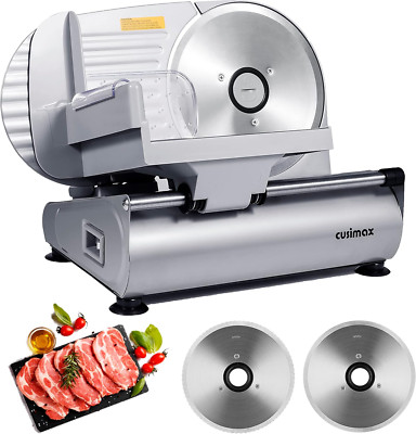 Maquina Rebanadora De Carne Queso Jamon Uso Comercial Hogar Acero Inoxidable...