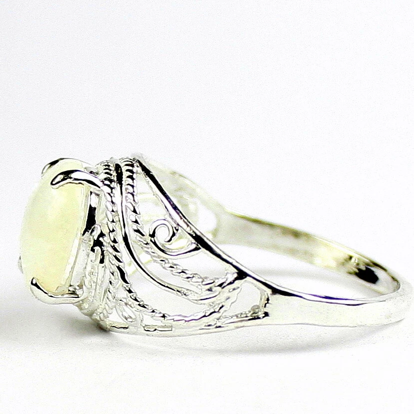 MOTHER OF PEARL Sterling Silver Ladies Ring -Handmade • SR083 - Image 3 of 4