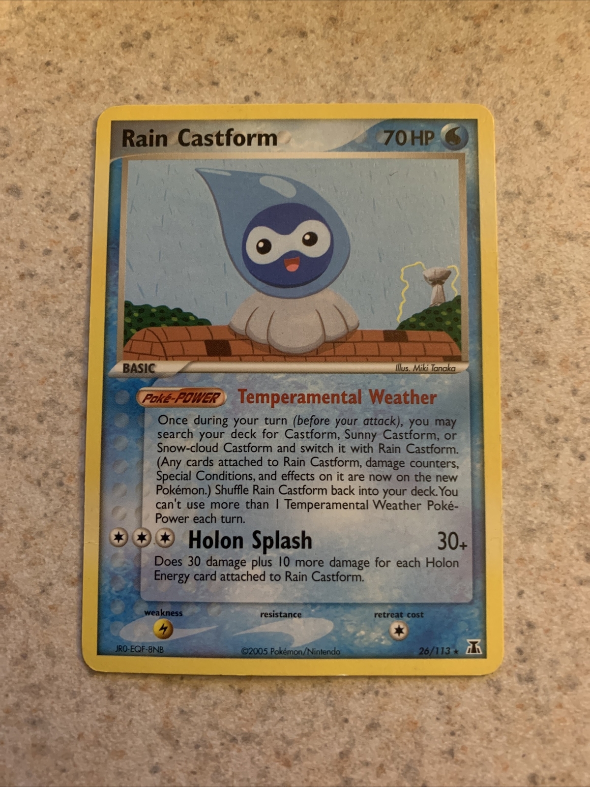 Rain Castform 26/113 EX Delta Species Rare Pokemon Card NM