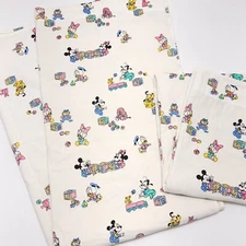 Vtg 1984 Disney Babies Nursery 2 Piece Curtain Set Corduroy Peter Pan Fabrics