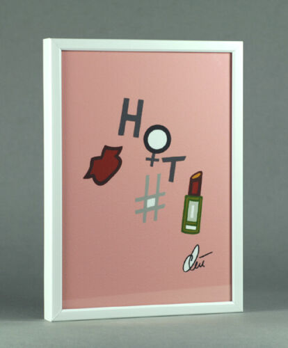 JACQUELINE DITT - Hashtag Hot Woman ltd.sign.Druck Grafik ger.13x18 cm - Bild 2 von 3