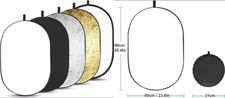 Fotograf a con reflector 5 en 1 de 24 "x 35"/60x90 cm, reflector de luz elipse.