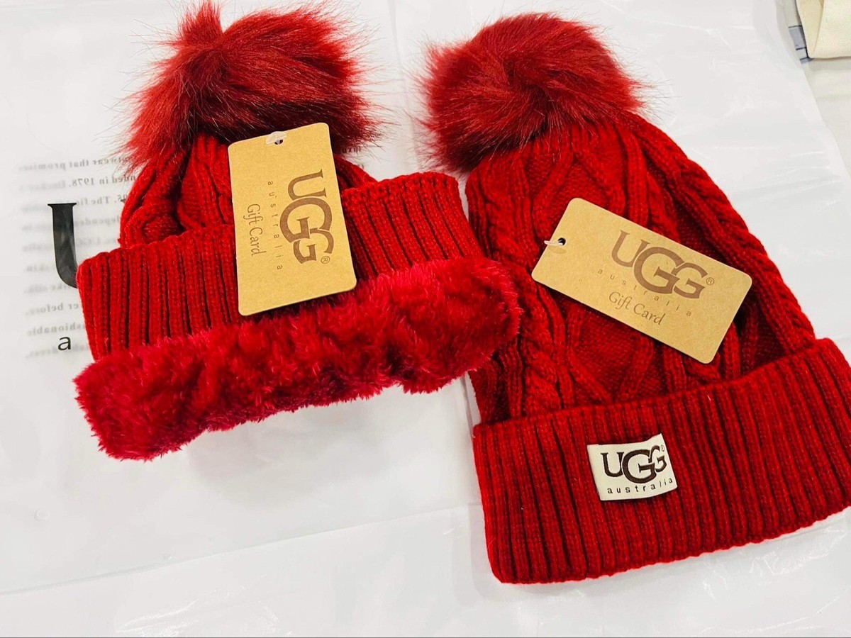NWT Ugg Australia Knit Winter Hat beanie New - Red Color | eBay display picture 1
