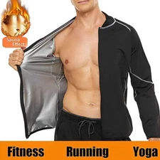 The Kewlioo Men's Sauna Suit Heat Trapping Shirt - Hot Sweat Body Shaper Vest US