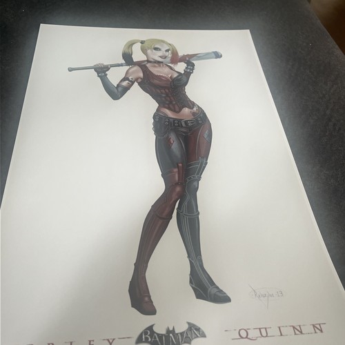 Mike Renzine Signed Numbered 7/50 Harley Quinn Batman Arkham City Hologram - Picture 6 of 11