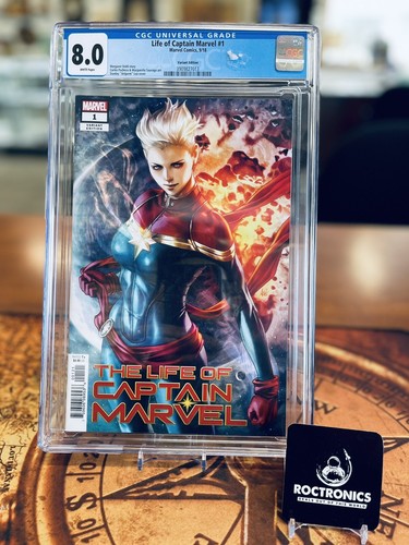 Life of Captain Marvel #1 CGC 8.0 (2018) Stanley Artgerm Lau Variant *MP