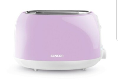 Sencor Toaster 2-Slice Pastel Lilac Anti Slip Feet Heat Insulated Outer Case New