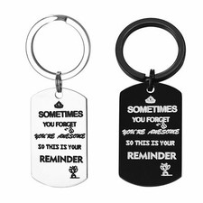 Stainless Steel Keychain Key Ring You're Awesome Inspiration Encourage Gift