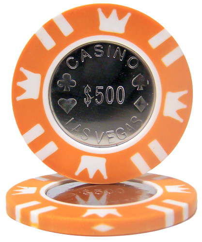 50 orange $ 500 Münze Inlay Poker Chips - 2 kaufen, 1 kostenlos erhalten - Mix & Match! - Bild 1 von 3