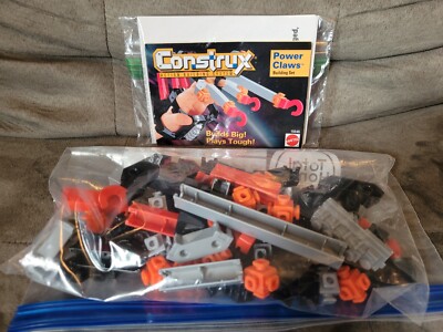 Mattel Construx Power Claws Building Set Kit Robot 1996 #15545 Parts & Manuals
