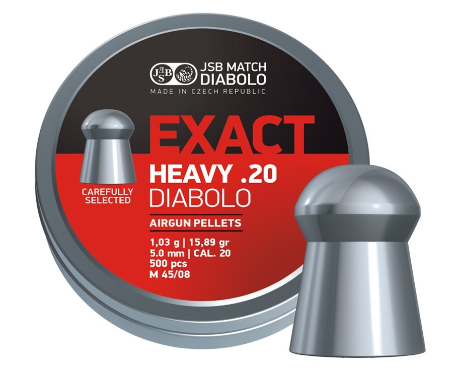 JSB Match Diabolo Exact Heavy .20 Cal 15.89 Grains 2000 Count (4
