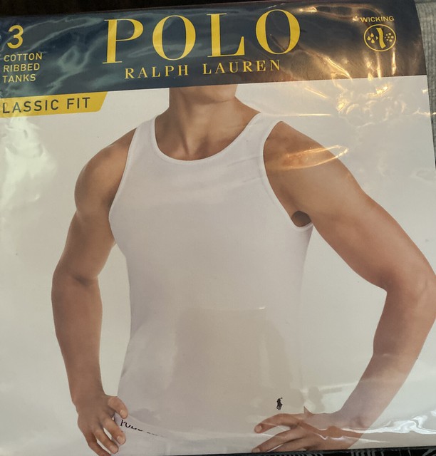 Polo Ralph Lauren 3-pack Cotton Classic Fit Ribbed Tanks in White Size 2xl for sale online | eBay