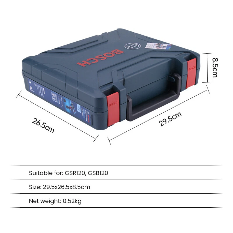 For Bosch Box Twin Drill Tool Carry Case 12 Inch Storage Electric Tools Box Abs - Image 2 of 4