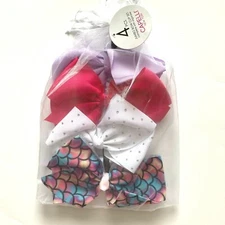 NWT! Capelli New York Girls 4 Pcs Jumbo Bow Clip Set w/ Organizer Bag