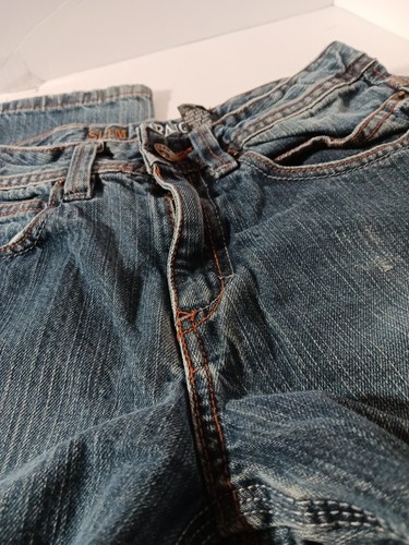 Vtg Urban Pipeline Slim Straight Jeans Boys Size 12 Mid Rise Blue Denim 24X25 - Picture 4 of 13