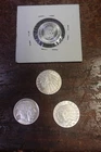 LOT OF 4--1/10 OZ SILVER  BULLION ROUNDS-WHEAT-EAGLE-BUFFALO NICKEL