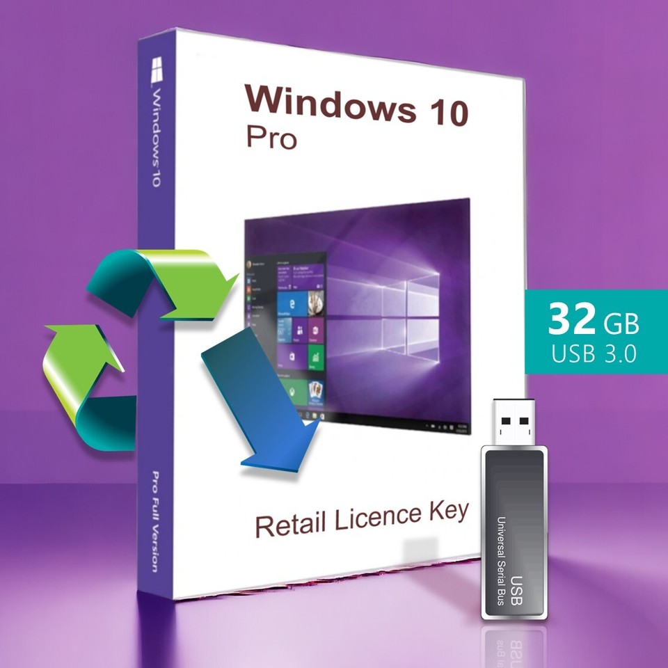 Dvd Auf Usb Stick Kopieren Windows 10 Windows 10 Professional | Retail Lizenz Key | mit DVD/USB-Stick zur