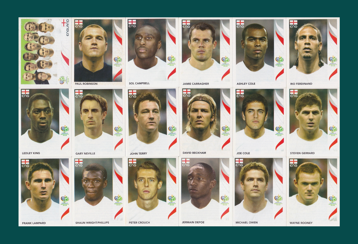『新品・札タグ有り』イングランド(ユーロ04大会～W杯ドイツ06大会頃) England National Team - Panini FIFA World Cup Germany 2006