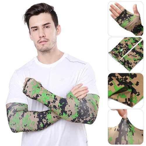 Cooling Running Basketball Arm Sleeves Arm Cover Sun Protection Outdoor Sport - Picture 7 of 36