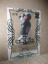2021 Leaf Trinity Clear Auto Green /75 Kahlil Watson #CA-KW1 Auto baseball