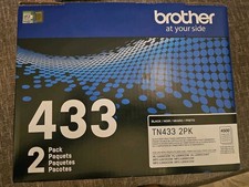 NEW GENUINE - BROTHER TN433BK 2-PACK BLACK TONER - TN4332PK - SEALED BAGS